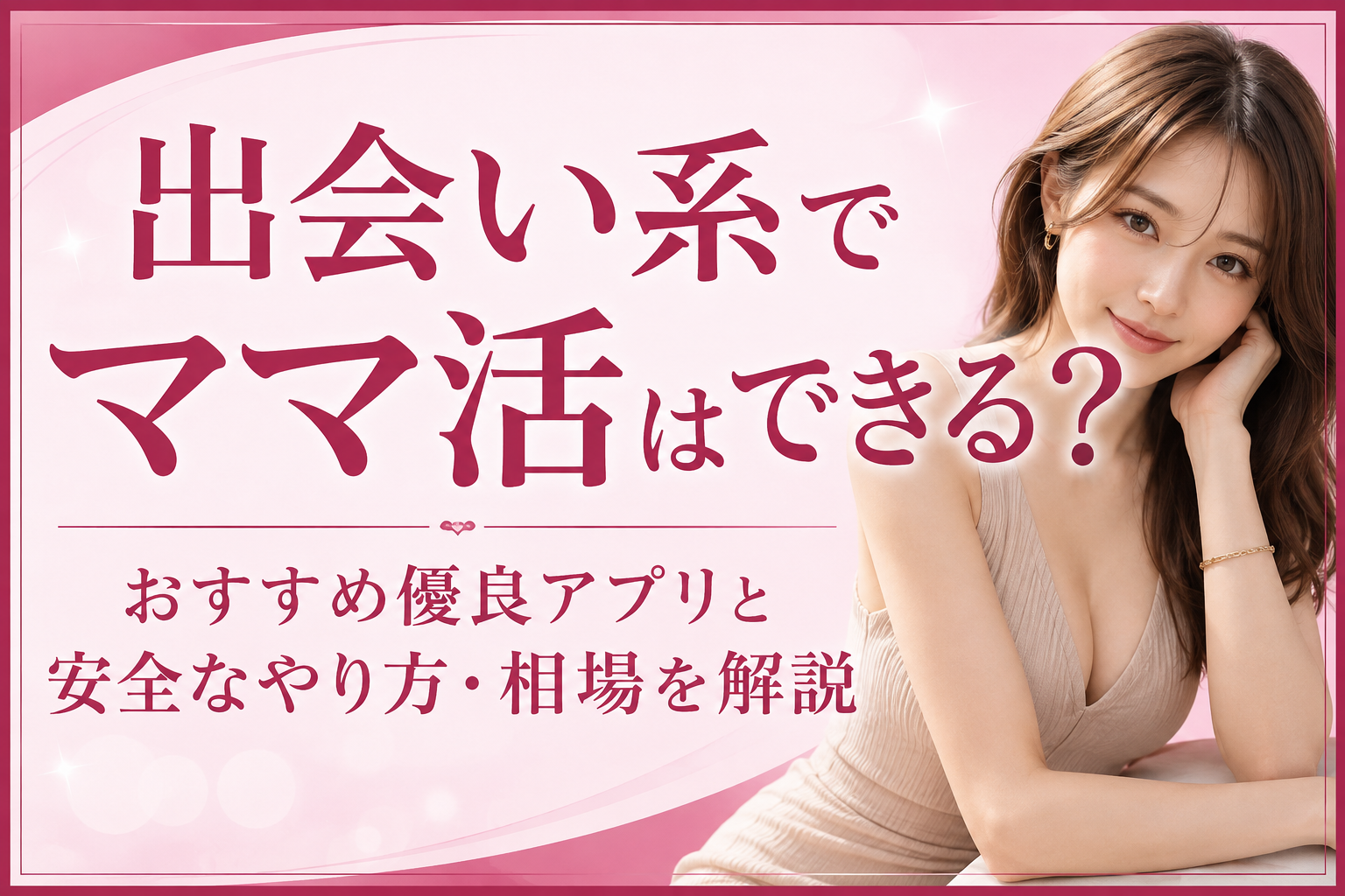 出会い系でママ活はできる？おすすめ優良アプリと安全なやり方・相場を解説