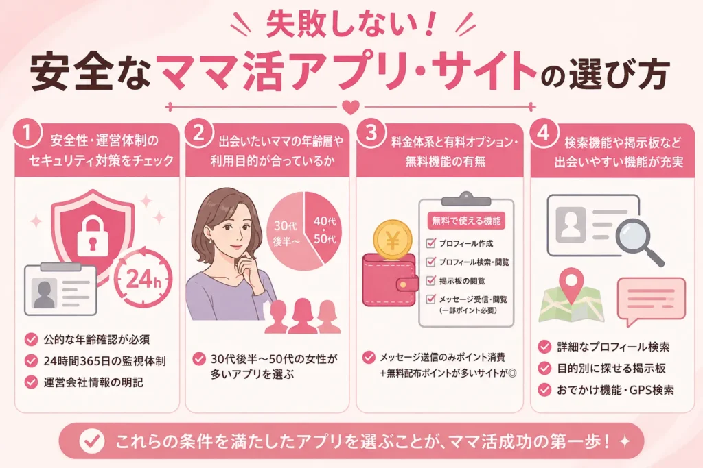 失敗しない!安全なママ活アプリ・サイトの選び方