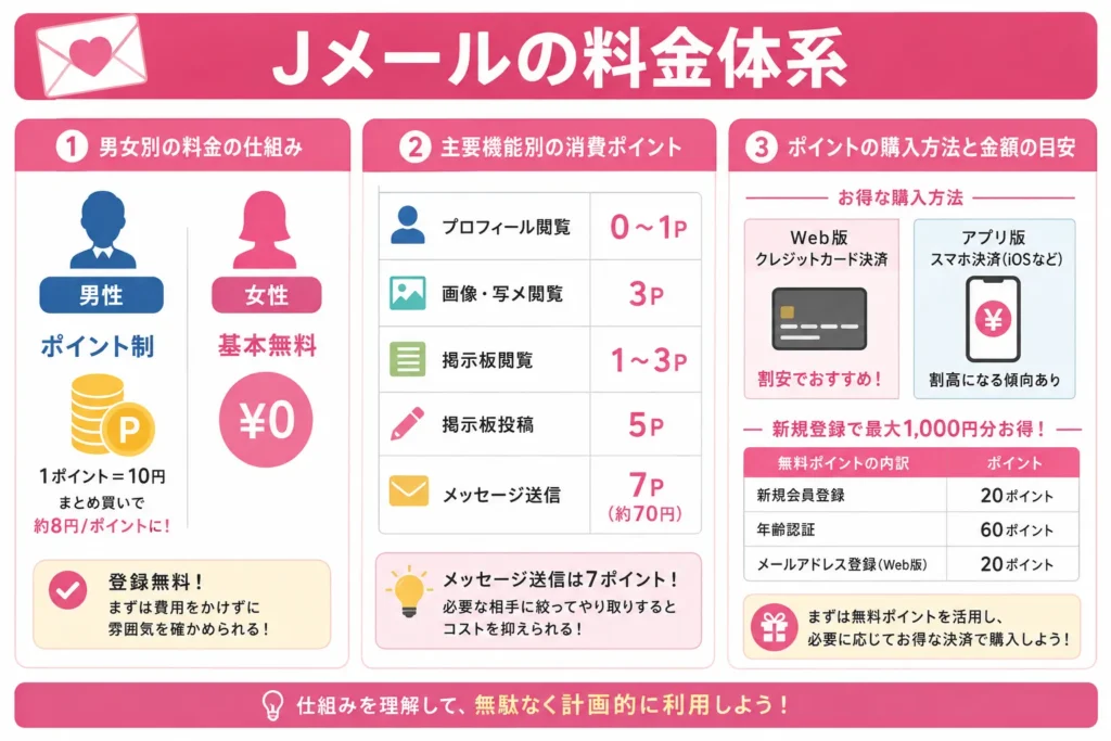 Jメールの料金体系