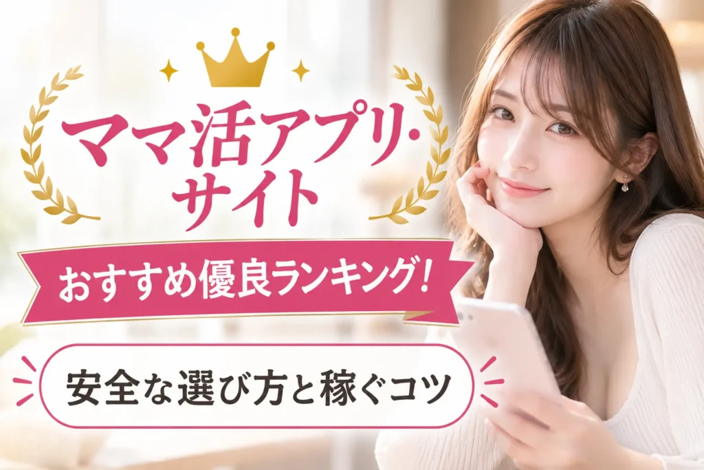 ママ活アプリ・サイトおすすめ優良ランキング!安全な選び方と稼ぐコツ