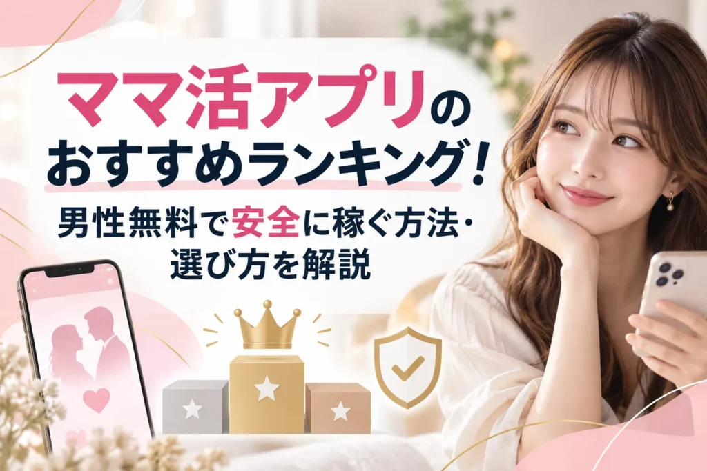 ママ活アプリのおすすめランキング!男性無料で安全に稼ぐ方法・選び方を解説